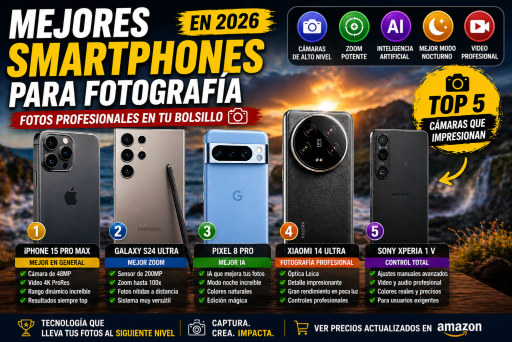 MEJORES CELULARES CON CÁMARA 2026