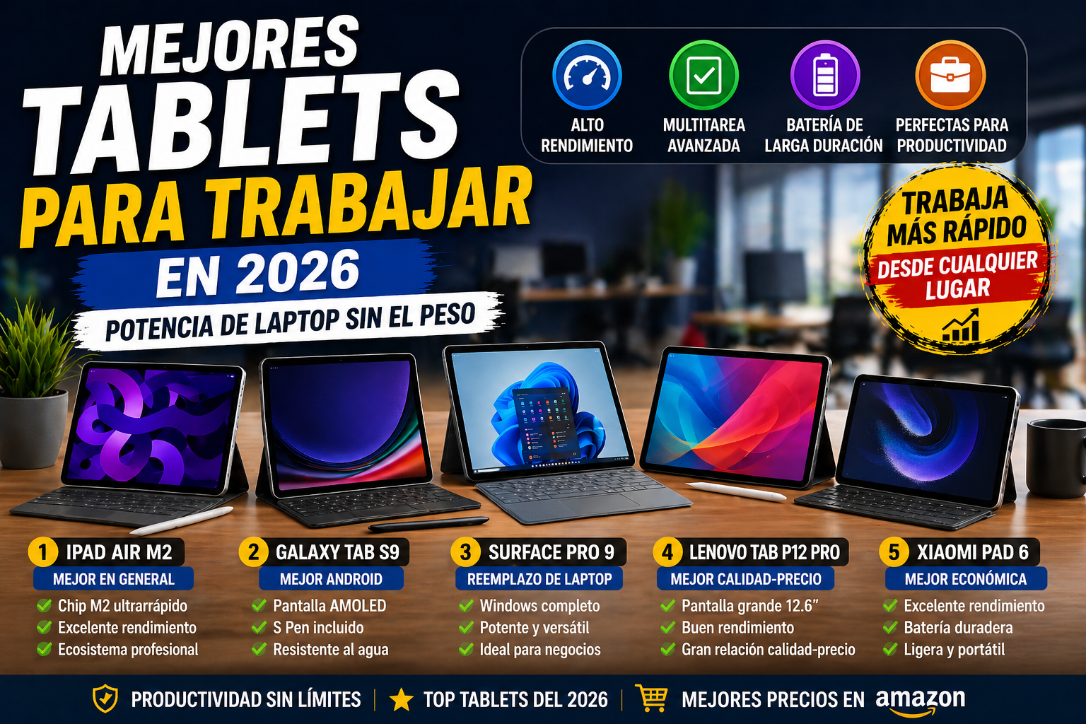 MEJORES TABLETS PARA TRABAJAR 2026
