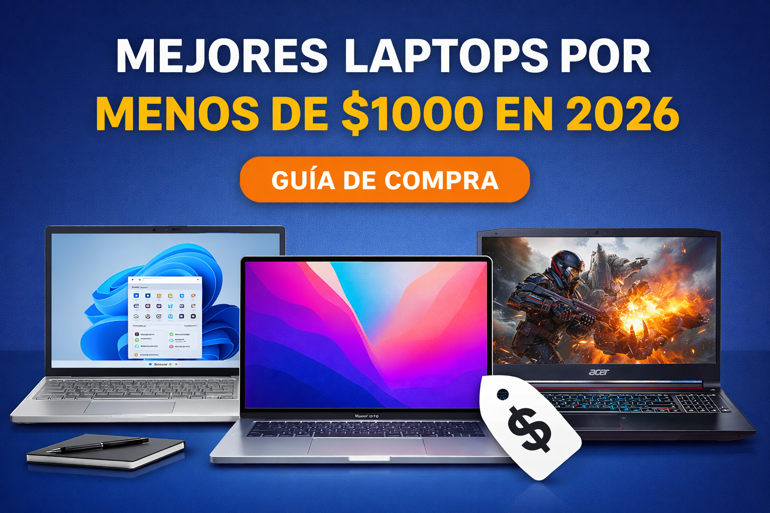 Mejores Laptops por Menos de $1000 en 2026 – 5 Opciones Potentes y Baratas que Sí Valen la Pena