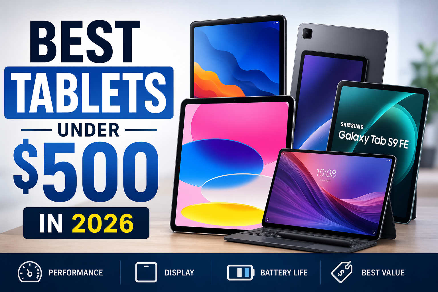 Best Tablets Under $500 in 2026 (Top Picks & Buying Guide)