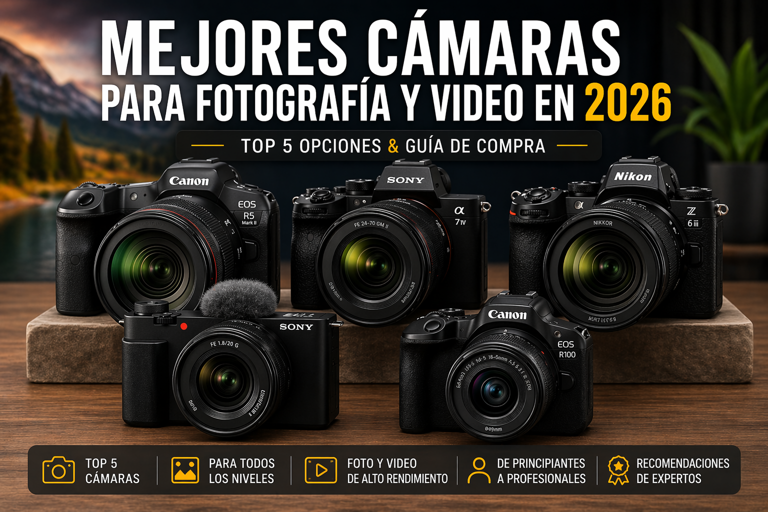 Mejores Cámaras en 2026: Top 5 Opciones para Fotografía y Video