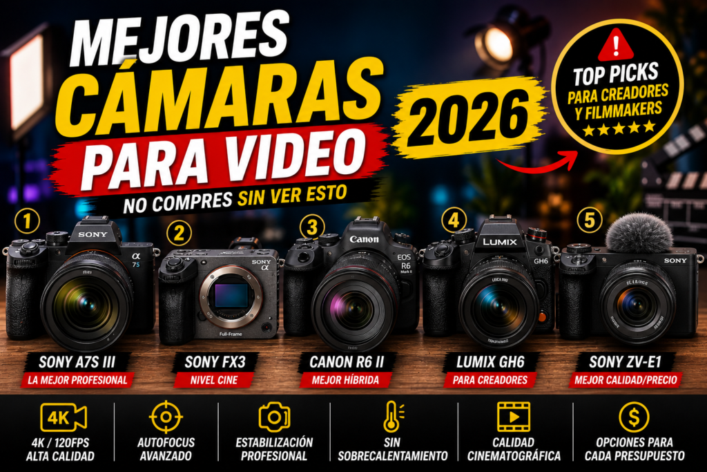 MEJORES CÁMARAS PARA VIDEO 2026