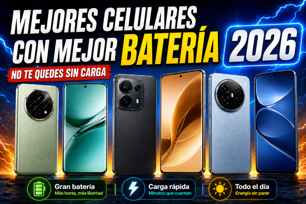 MEJORES CELULARES CON BATERÍA 2026