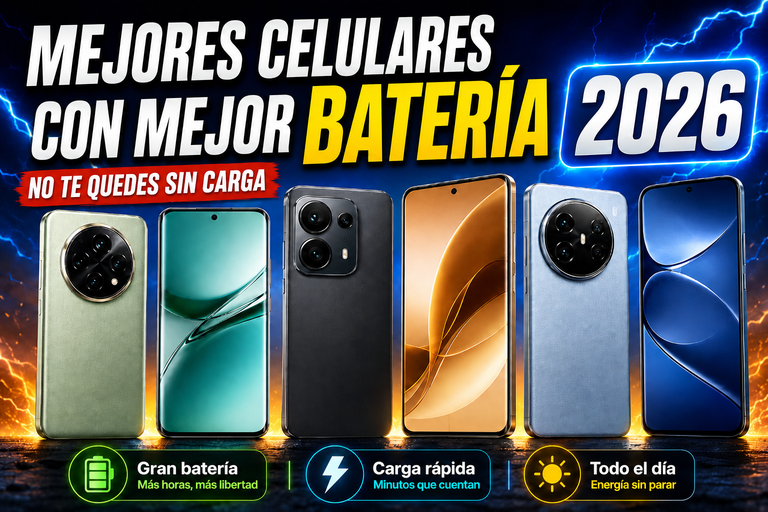 MEJORES CELULARES CON BATERÍA 2026