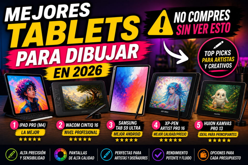 MEJORES TABLETS PARA DIBUJAR 2026